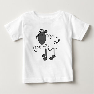 Strichmännchen-Schaf-T-Shirts und Geschenke Baby T-shirt