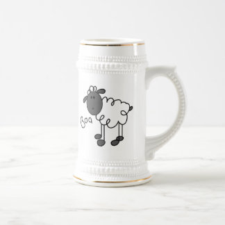 Strichmännchen-Schaf-T - Shirts und Geschenke Bierglas