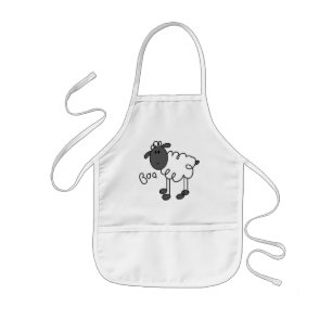 Strichmännchen-Schaf-T-Shirts und Geschenke Kinderschürze