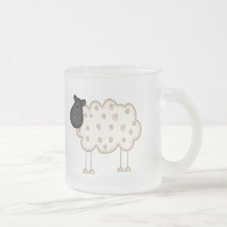 Strichmännchen-Schaf-T-Shirts und Geschenke Mattglastasse