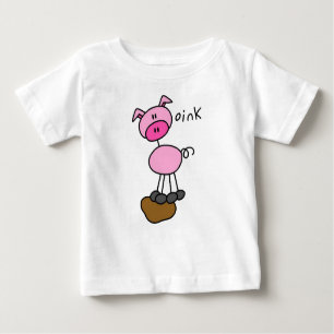 Strichmännchen-Schwein-T - Shirts und Geschenke