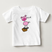 Strichmännchen-Schwein-T-Shirts und Geschenke