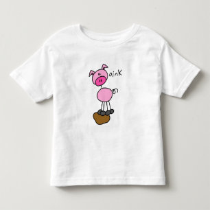 Strichmännchen-Schwein-T-Shirts und Geschenke Kleinkind T-shirt
