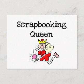 Strichmännchen Scrapbook Queen Tshirts und Geschen Postkarte
