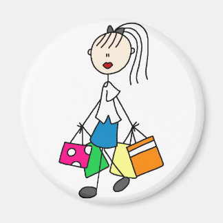Strichmännchen Shopping Magnet
