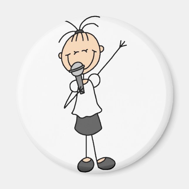 Strichmännchen Singer Magnet (Vorne)