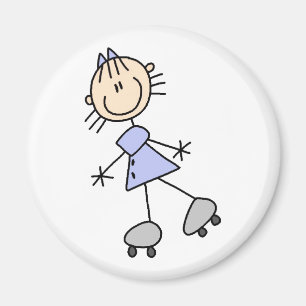 Strichmännchen Skaten Magnet