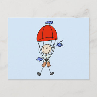 Strichmännchen Sky Diver Tshirts und Geschenke Postkarte