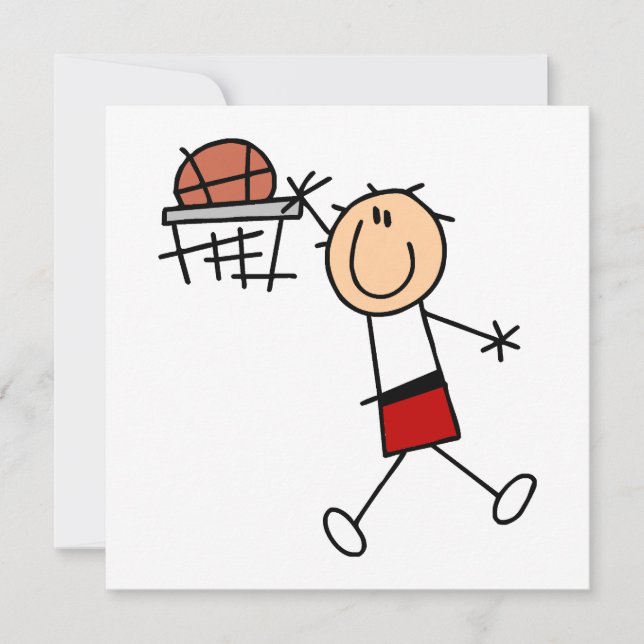 Strichmännchen Slam Dunk T - Shirt und Geschenke (Vorderseite)