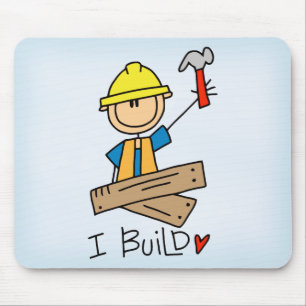 Strichmännchen-Tischler Mousepad