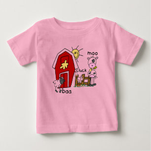 Strichmännchen-Vieh-T-Shirts und Geschenke Baby T-shirt
