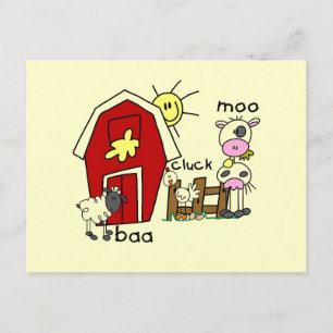 Strichmännchen-Vieh-T-Shirts und Geschenke Postkarte