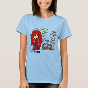 Strichmännchen-Vieh-T-Shirts und Geschenke T-Shirt