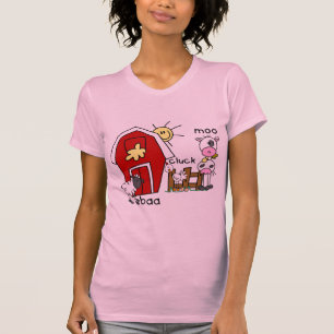Strichmännchen-Vieh-T-Shirts und Geschenke T-Shirt