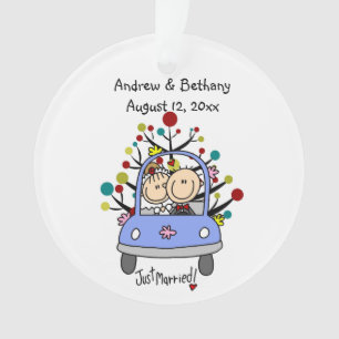 Strichmännchen Wedding Couple Cat Akrylornament Ornament