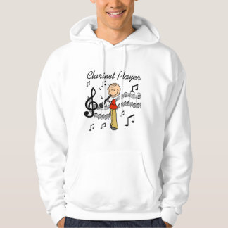 Strichmännchenclarinet-Spieler-T-Shirts und Hoodie