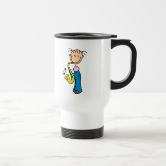 Strichmännchensaxophone-Tasse Reisebecher