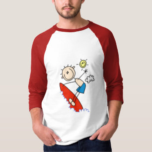 Strichmännchensurfer-Jungen-T-Shirts und Geschenk T-Shirt
