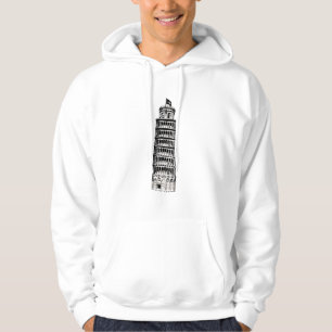 Strichzeichnung des Schiefen Turms von Pisa Hoodie