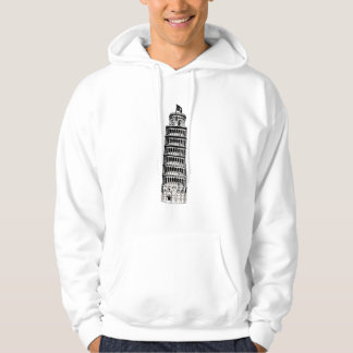 Strichzeichnung des Schiefen Turms von Pisa Hoodie