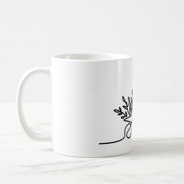 Strichzeichnung eines Bauern oder Gärtners Kaffeetasse (Links)
