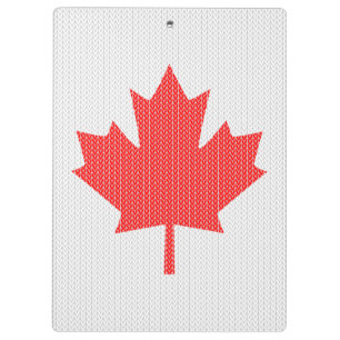 Strick-Art-Ahorn-Blatt-strickendes Motiv Klemmbrett