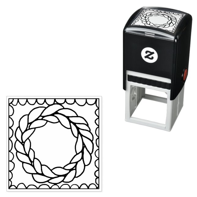 STRICK CIRCLE 1.5" Quadratzoll Briefmarke Permastempel (Beispiel)