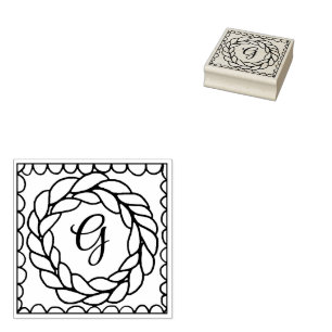 STRICK CIRCLE 2" Square Rubber Briefmarke + Ursprü Gummistempel