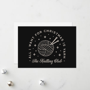 Strick Club Strickferien lustig Feiertagskarte