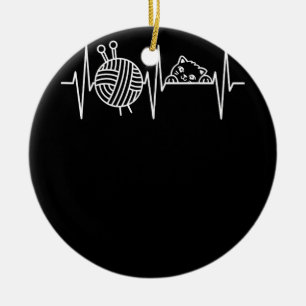 Strick Crochet Knitter Geschenk Crocheting Sheep K Keramik Ornament