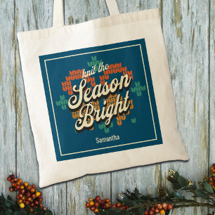 Strick Die Jahreszeit glänzende Knitter Geschenk i Tragetasche