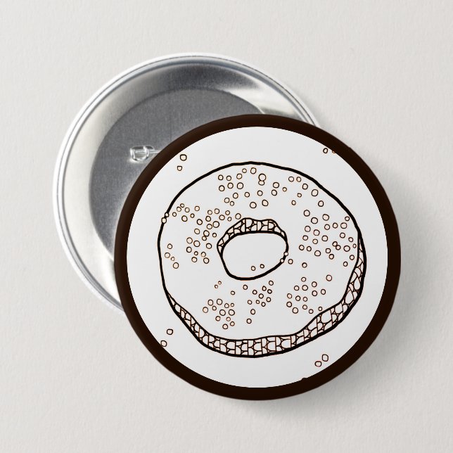 STRICK-DONUT-Rundstecker Button (Vorne & Hinten)