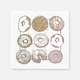 STRICK DONUTS Standard Cocktailpapier Napkins Serviette