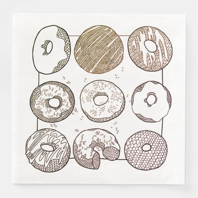 STRICK DONUTS Standard Dinner Paper Napkins Serviette (Vorderseite)