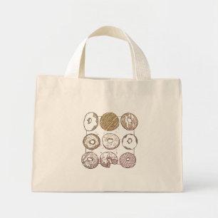 STRICK DONUTS Tiny Tote Bag Mini Stoffbeutel