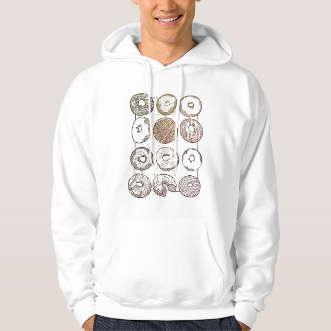 STRICK DOZEN DONUTS Männerhoodie Hoodie (Vorderseite)