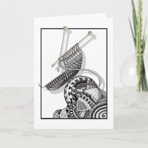 Strick eine Gekritzel-Kunst Karte