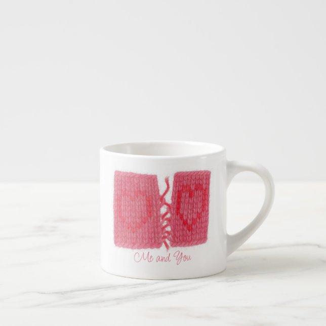 Strick Espresso Cup + Text Espressotasse (Rechts)