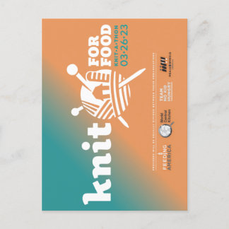 Strick für die Lebensmittelpostkarte Postkarte