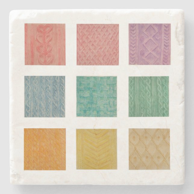 Strick gemusterte Untersetzer (Vorderseite)