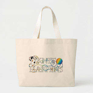 Strick geschieht jumbo stoffbeutel