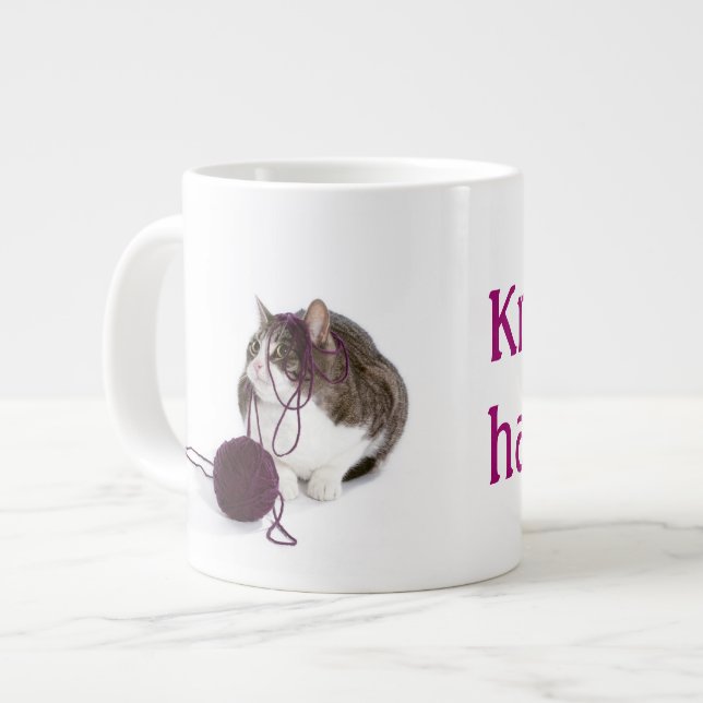 Strick geschieht Jumbo-Tasse (Vorderseite Links)