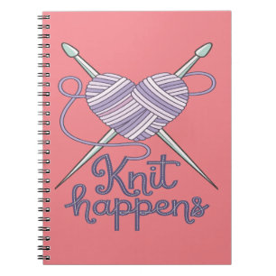 Strick Happens Funny Knitter Garne Lover Design Notizblock