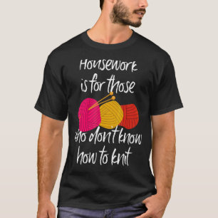 Strick Knitter Garnwolle Stricken W T-Shirt