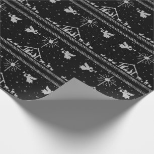 Strick Krippe Christlich Weihnachten Rot Weiß Geschenkpapier