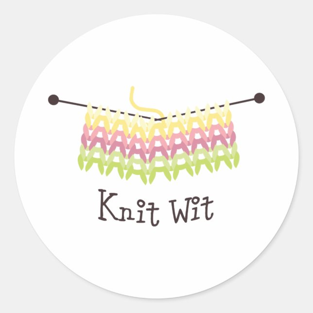 Strick mit runder aufkleber (Vorderseite)