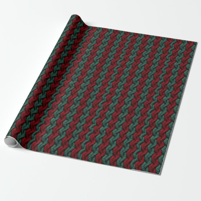Strick niedlich Imitate Geschenkpapier (Ungerollt)