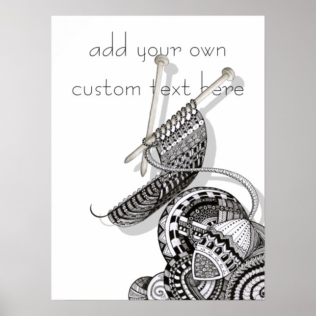 Strick One Doodle Art Poster (Vorne)