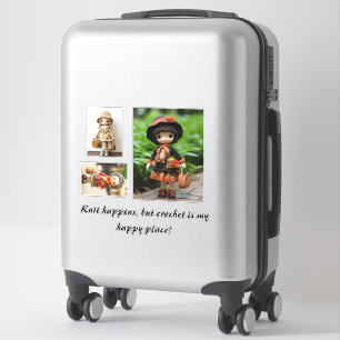 Strick passiert, aber Häkelchen ist mein glücklich Aufkleber