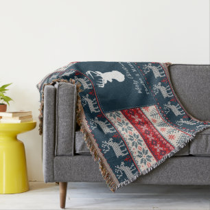 Strick Pattern Weihnachten Personalisiert Decke